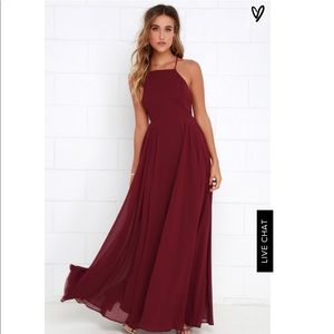 Lulu’s wine red formal dress